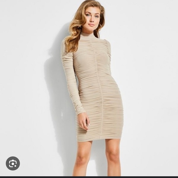GUESS Safira Ruched Mini Bodycon dress - Picture 4 of 4